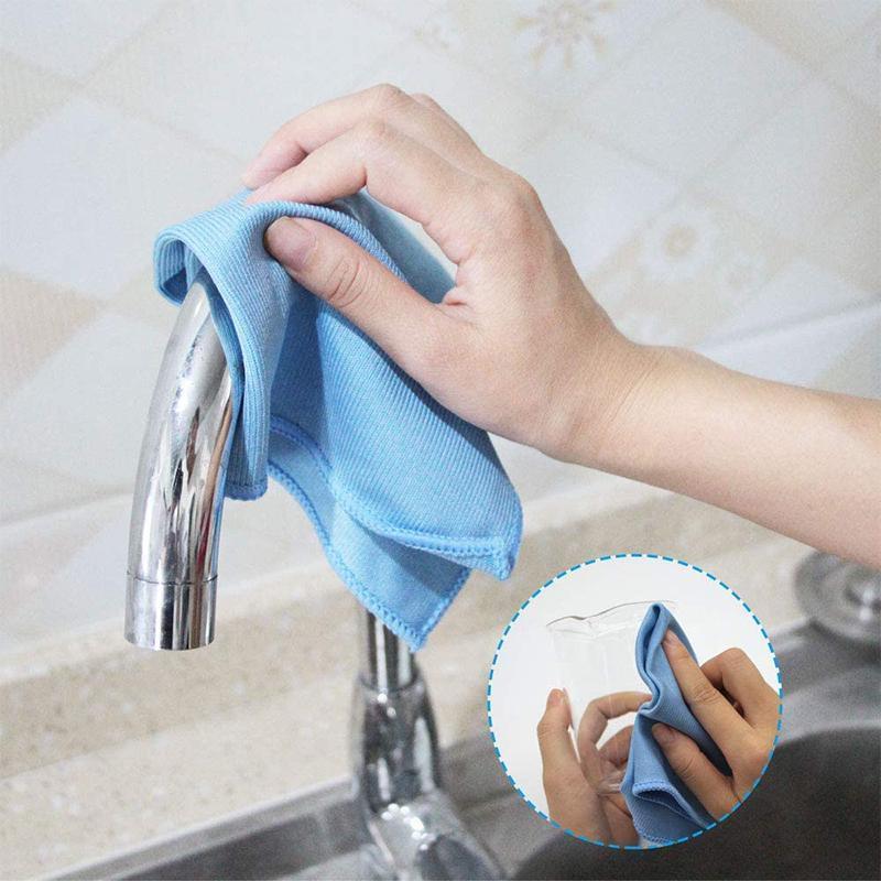 5/20 Pcs Microfibre Glass Cleaning Cloth Car Towel Window Dish Washing 40X40 Cm - 5 PCs V528-GLASSCLEANINGCLOTH-5PCS-418354