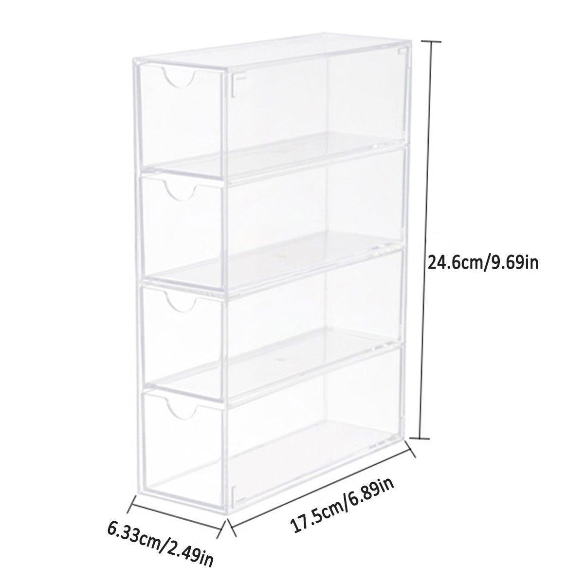 Stackable Acrylic Glasses Sunglasses Display Box Four Layer Drawer Storage V528-GLASSES-CASE-4TH-FLOOR-742995