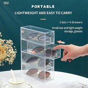 Stackable Acrylic Glasses Sunglasses Display Box Four Layer Drawer Storage V528-GLASSES-CASE-4TH-FLOOR-742995