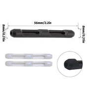 Silicone Eyeglasses Temple Hook Anti Slip Ear Grip Tips Holder for Glasses Spectacles - Transparent 2pairs V528-GLASSES-LEG-TRANS-2PAIRS-742894