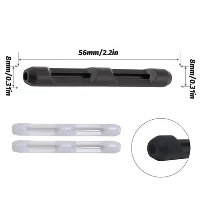 Silicone Eyeglasses Temple Hook Anti Slip Ear Grip Tips Holder for Glasses Spectacles - Transparent 2pairs V528-GLASSES-LEG-TRANS-2PAIRS-742894