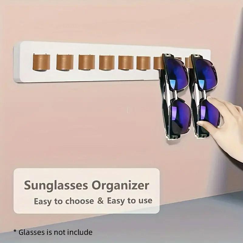 Wall Mount Glasses Storage Rack for Sunglasses Organizer Home Display Rack - White V528-GLASSES-WHITE-399628