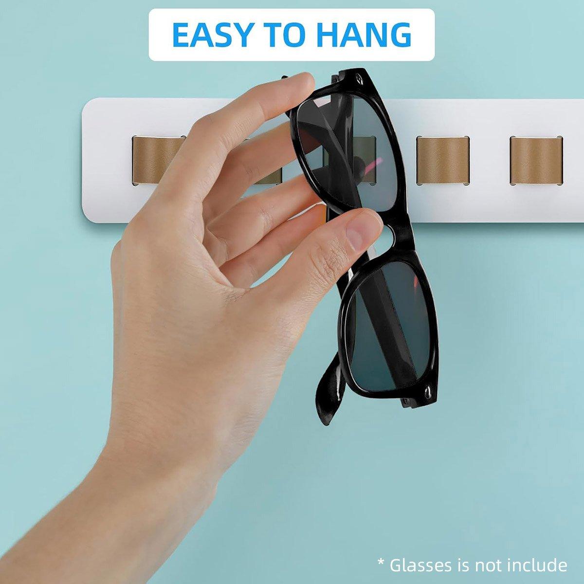 Wall Mount Glasses Storage Rack for Sunglasses Organizer Home Display Rack - White V528-GLASSES-WHITE-399628