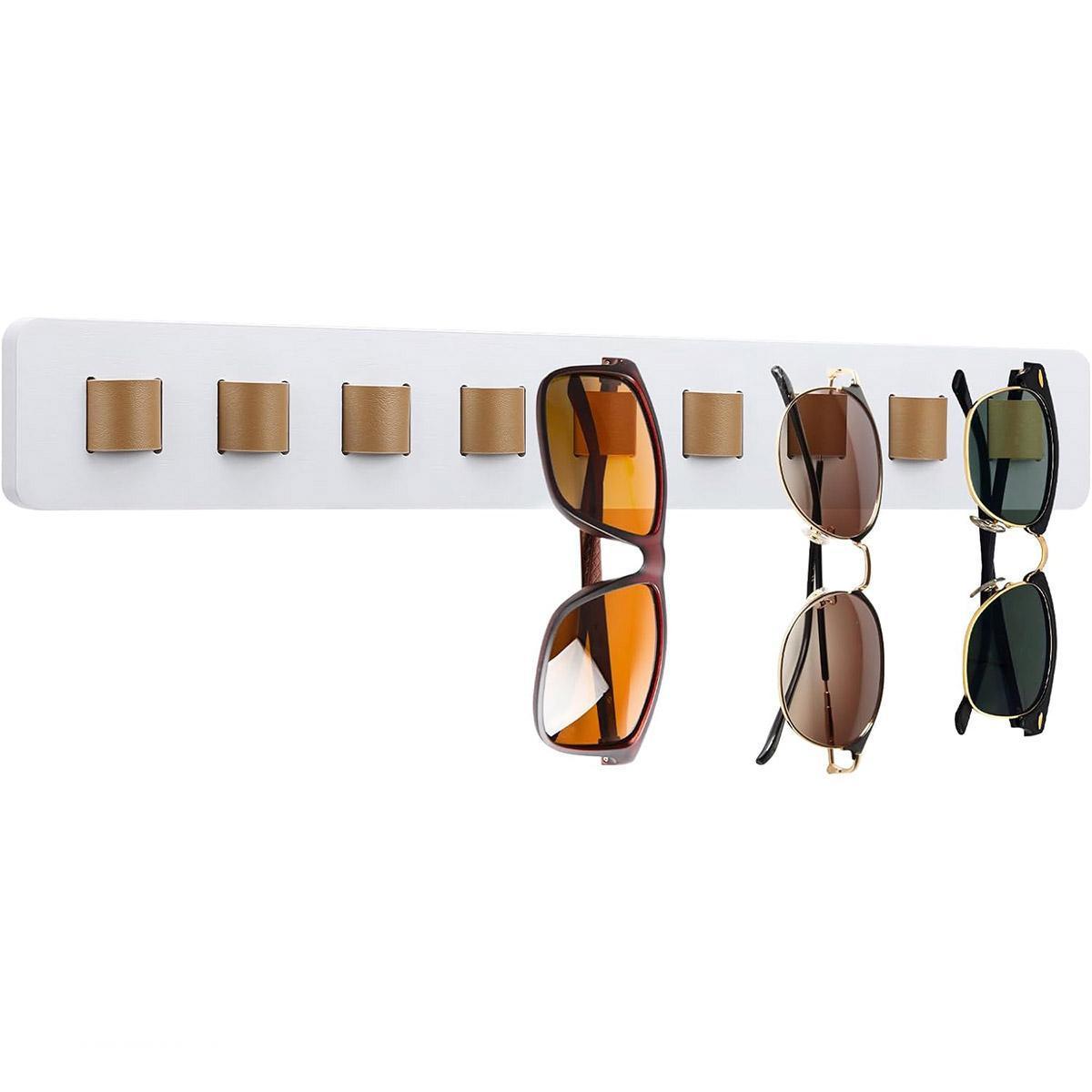 Wall Mount Glasses Storage Rack for Sunglasses Organizer Home Display Rack - White V528-GLASSES-WHITE-399628