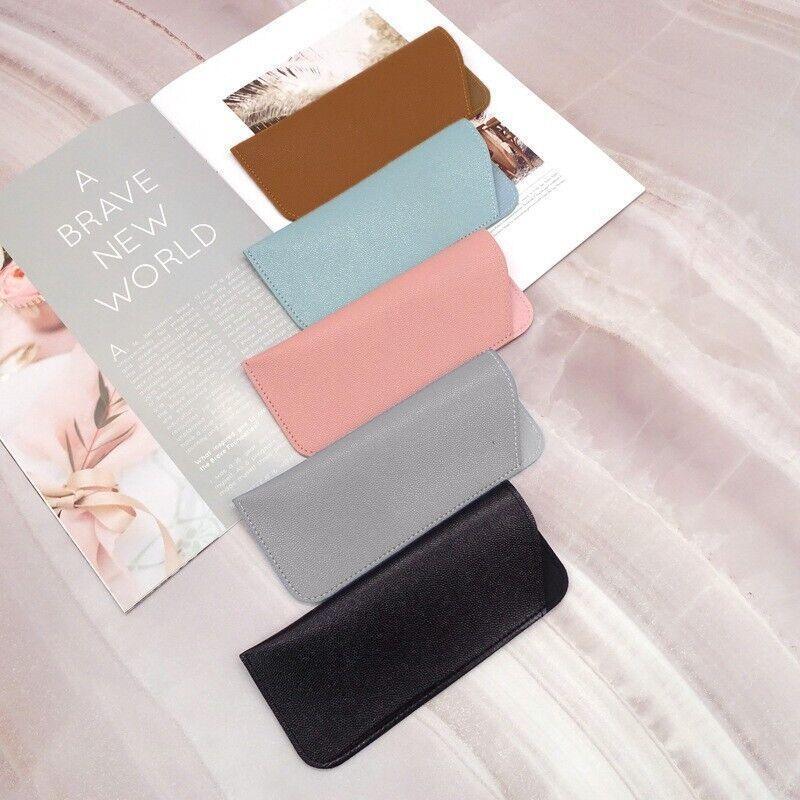 Pu Leather Eyeglass Sunglasses Reading Glasses Case Soft Pouch Bag Pocket - Grey V528-GLASSESBAG-GREY-906476