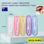 Contact Lens Tweezers Stick Inserter Remover Tool Kit Tip Storage Case Box Set - Yellow V528-GLASSESCASELENGTH-YELLOW-39056