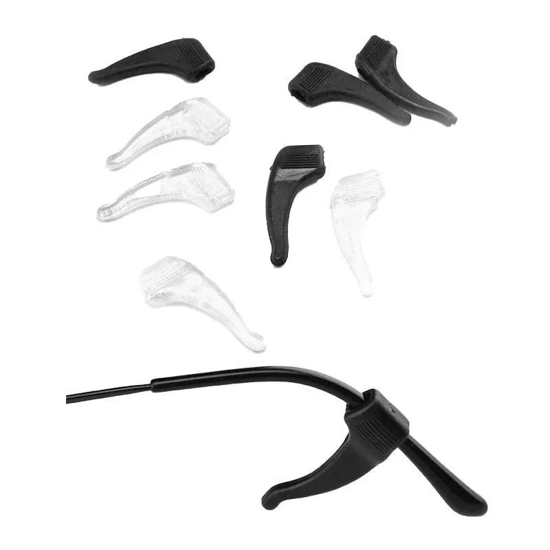 Silicone Glasses Ear Hooks Anti Slip Grip Spectacle Holder Sports Temple Tips - Black V528-GLASSESHOLDER-BLACK-612286
