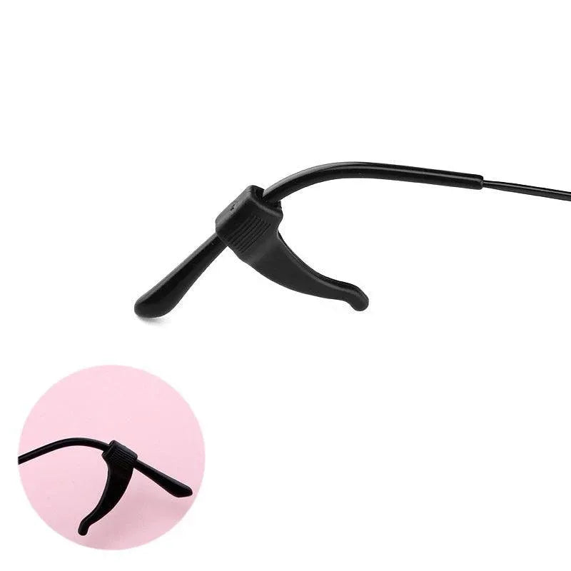 Silicone Glasses Ear Hooks Anti Slip Grip Spectacle Holder Sports Temple Tips - Black V528-GLASSESHOLDER-BLACK-612286