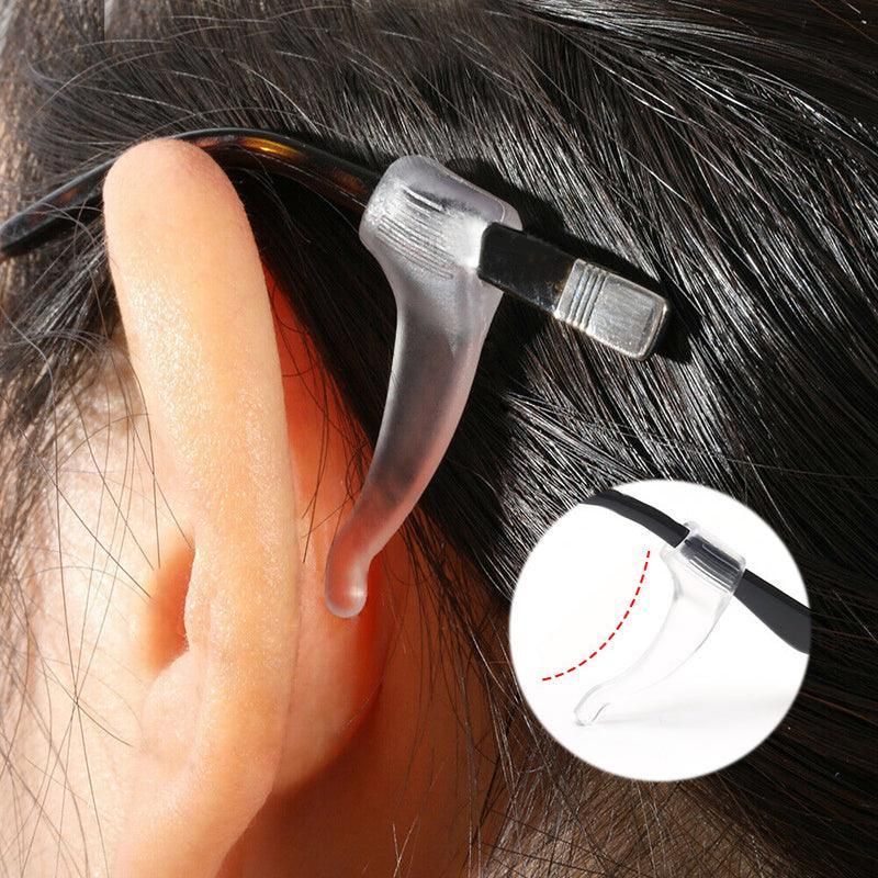 Silicone Glasses Ear Hooks Anti Slip Grip Spectacle Holder Sports Temple Tips - Clear V528-GLASSESHOLDER-CLEAR-234547
