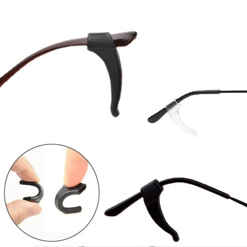 Silicone Glasses Ear Hooks Anti Slip Grip Spectacle Holder Sports Temple Tips - Clear V528-GLASSESHOLDER-CLEAR-234547