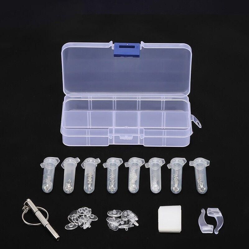 Eyeglass Sun Glasses Optical Repair Tool Screw Nut Nose Pad Assortment Set Kit V528-GLASSESMAINTENANCEKIT-390197