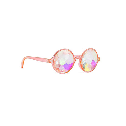 Festival Rave Kaleidoscope Glasses Prism Lens Crystal Effect Party Sunglasses - Pink V528-GLASSESRAVE-PINK-772904