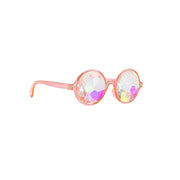 Festival Rave Kaleidoscope Glasses Prism Lens Crystal Effect Party Sunglasses - White V528-GLASSESRAVE-WHITE-980071