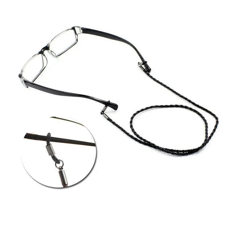 PU Sunglasses Reading Glasses Spectacles Eyeglass Holder Strap Chain - Black V528-GLASSESROPE-BLACK-30450
