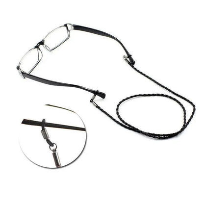 PU Sunglasses Reading Glasses Spectacles Eyeglass Holder Strap Chain - Black V528-GLASSESROPE-BLACK-30450