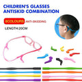Silicone Glasses Strap and Ear Grip Set Eyeglasses Holder Cord with Hooks 20cm - Green V528-GLASSESROPESET-GREEN-10656
