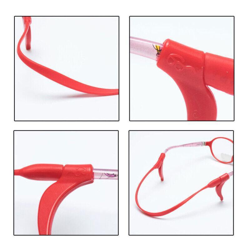 Silicone Glasses Strap and Ear Grip Set Eyeglasses Holder Cord with Hooks 20cm - Orange V528-GLASSESROPESET-ORANGE-89699