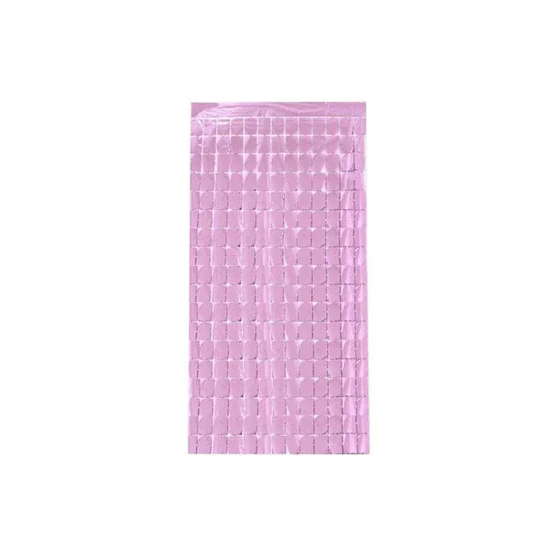 Rectangle Tinsel Curtain Shimmer Wall Backdrop 2M Length Party Decoration Sequin - Light Pink V528-GLITTERBACKGROUND-LIGHTPINK112642