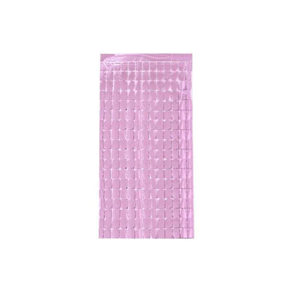 Rectangle Tinsel Curtain Shimmer Wall Backdrop 2M Length Party Decoration Sequin - Light Pink V528-GLITTERBACKGROUND-LIGHTPINK112642