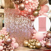 Rectangle Tinsel Curtain Shimmer Wall Backdrop 2M Length Party Decoration Sequin - Light Pink V528-GLITTERBACKGROUND-LIGHTPINK112642