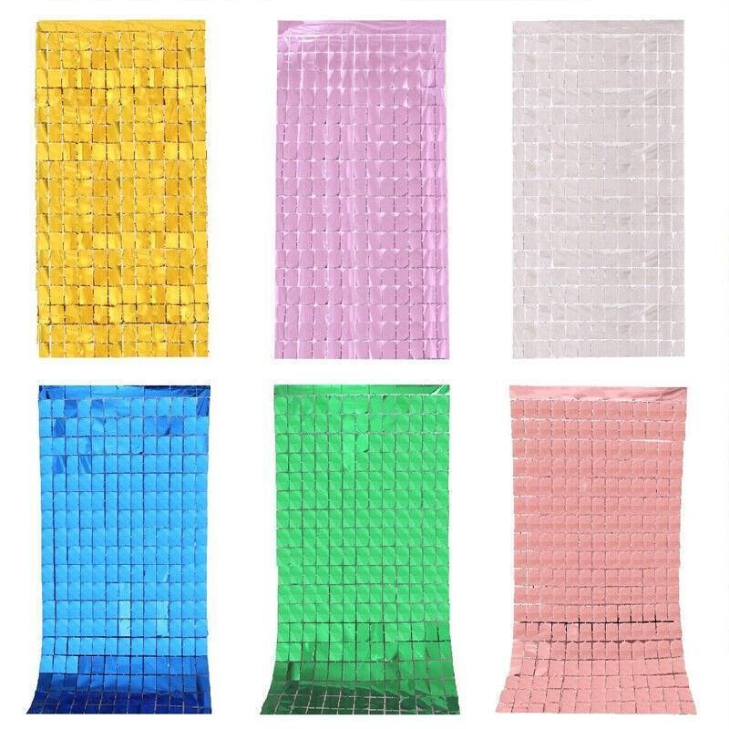 Rectangle Tinsel Curtain Shimmer Wall Backdrop 2M Length Party Decoration Sequin - Rose Gold V528-GLITTERBACKGROUND-ROSEGOLD767848
