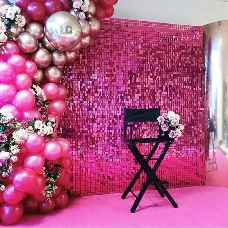 Rectangle Tinsel Curtain Shimmer Wall Backdrop 2M Length Party Decoration Sequin - Rose Gold V528-GLITTERBACKGROUND-ROSEGOLD767848