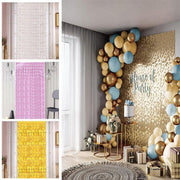 Rectangle Tinsel Curtain Shimmer Wall Backdrop 2M Length Party Decoration Sequin - Rose Red V528-GLITTERBACKGROUND-ROSERED-401957