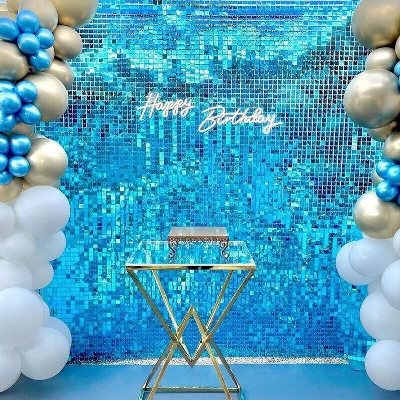 Rectangle Tinsel Curtain Shimmer Wall Backdrop 2M Length Party Decoration Sequin - Rose Red V528-GLITTERBACKGROUND-ROSERED-401957