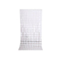 Rectangle Tinsel Curtain Shimmer Wall Backdrop 2M Length Party Decoration Sequin - White V528-GLITTERBACKGROUND-WHITE-957838