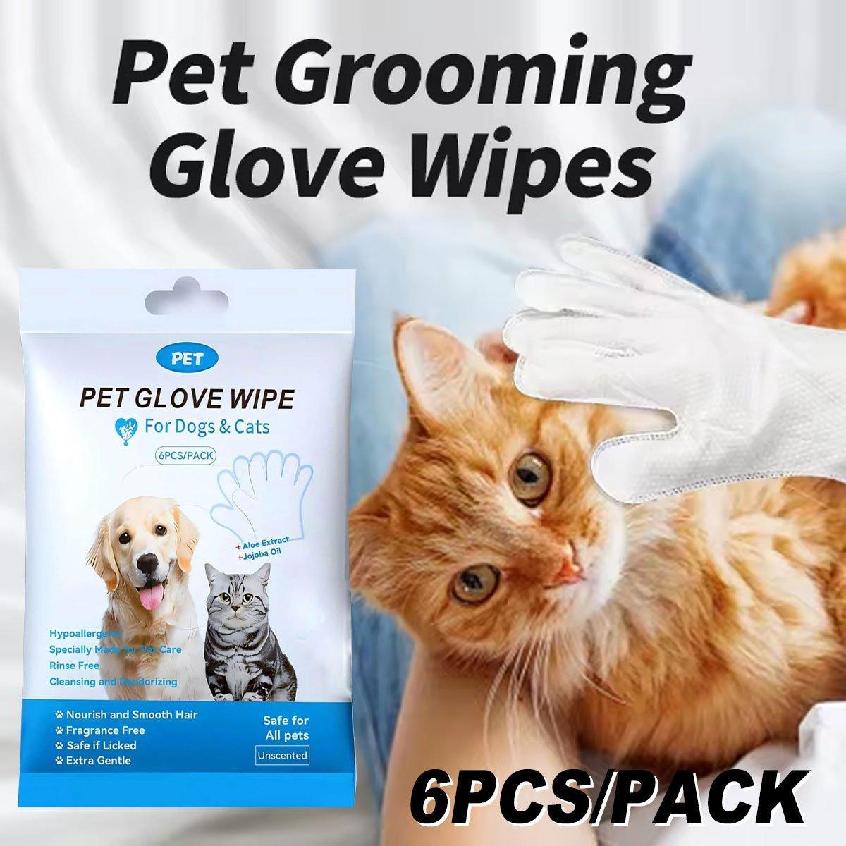 Cat Dog Cleaning Gloves Wipes Fur Disposable Face Washing Grooming V528-GLOVES-760283