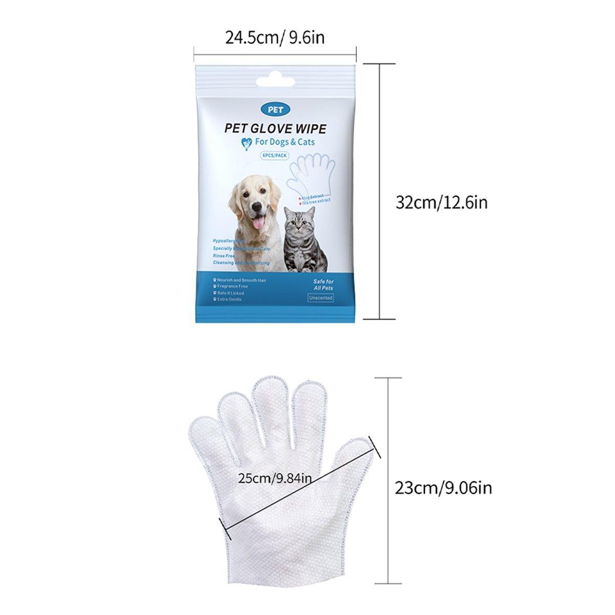 Cat Dog Cleaning Gloves Wipes Fur Disposable Face Washing Grooming V528-GLOVES-760283