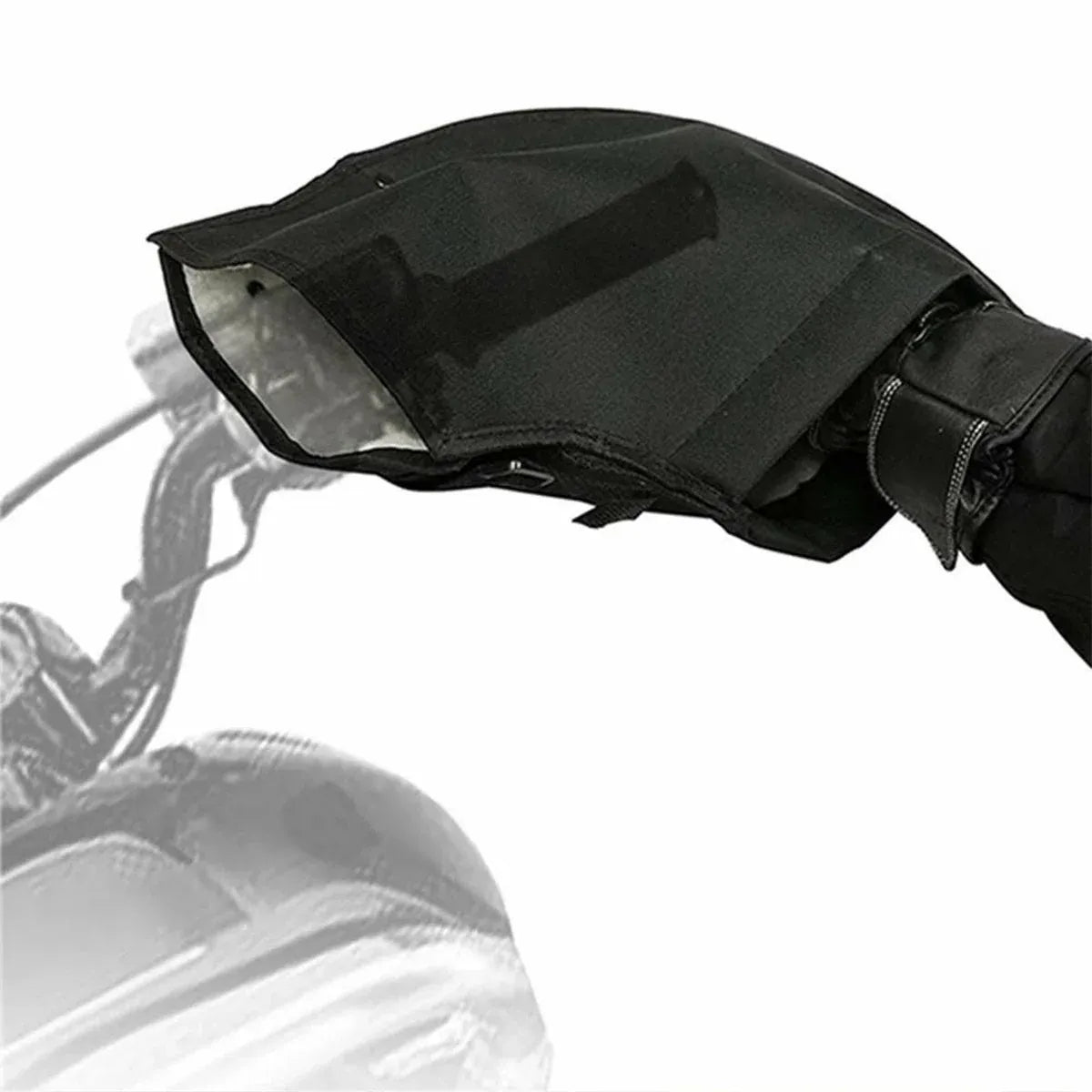 Motorcycle Handlebar Gloves Winter Windproof Riding Hand Covers Outdoor Warmer V528-GLOVES-BLACK-158305