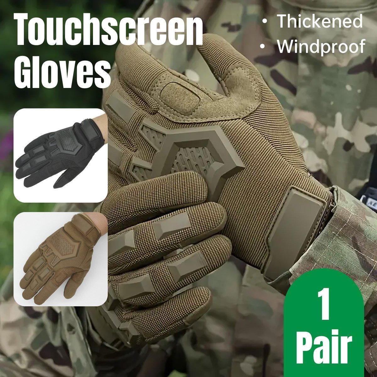 Tactical Full Finger Motorcycle Training Touchscreen Outdoor Sports Gloves - Black-XL V528-GLOVES-BLACK-XL-347794