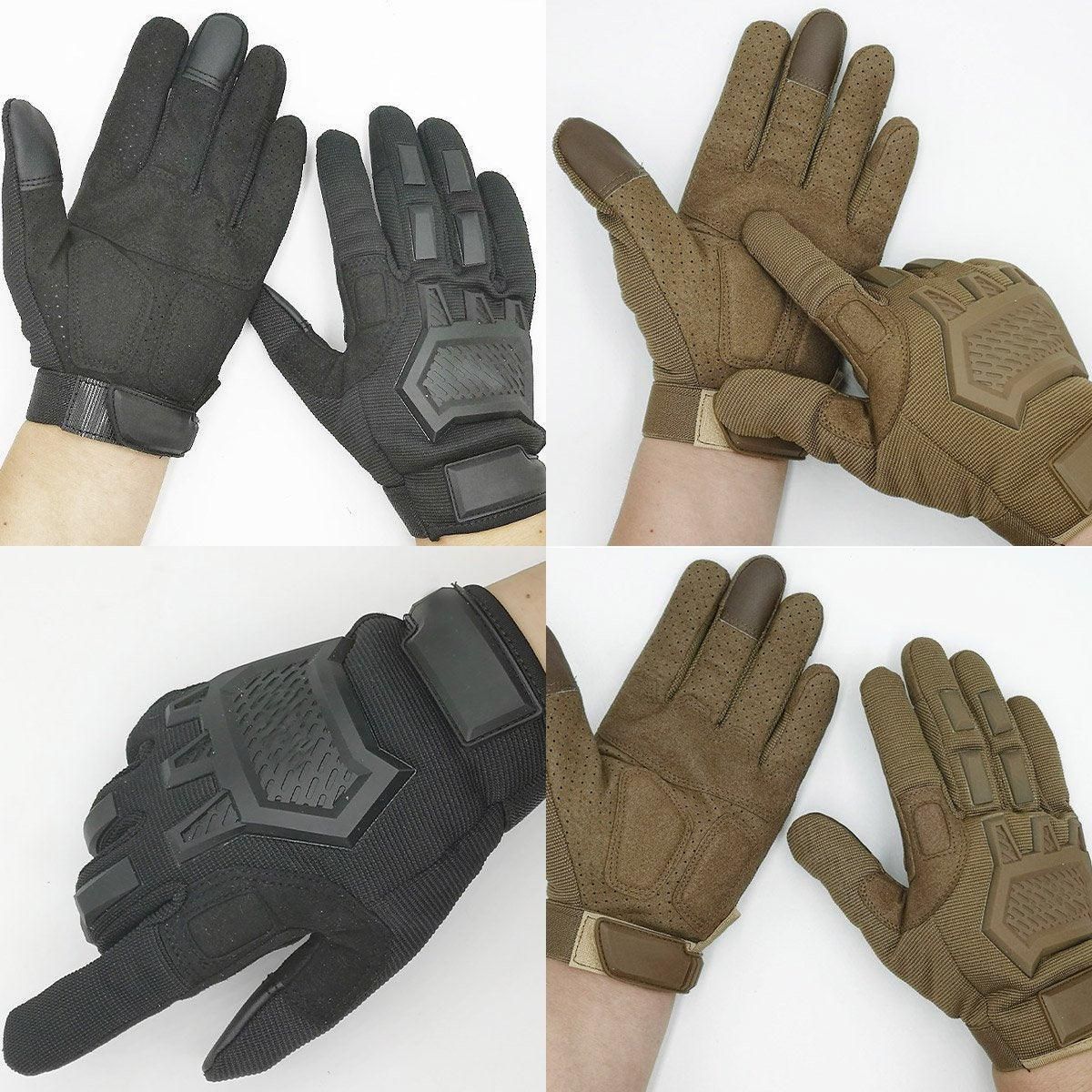 Tactical Full Finger Motorcycle Training Touchscreen Outdoor Sports Gloves - Black-XL V528-GLOVES-BLACK-XL-347794