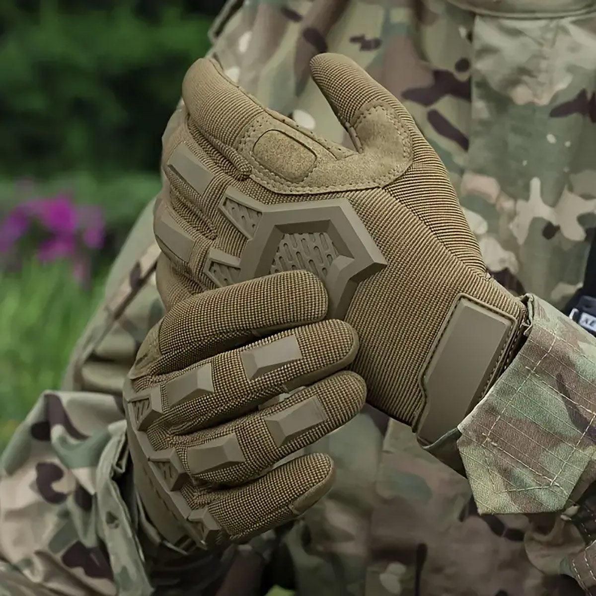 Tactical Full Finger Motorcycle Training Touchscreen Outdoor Sports Gloves - Black-XL V528-GLOVES-BLACK-XL-347794
