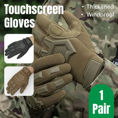 Tactical Full Finger Motorcycle Training Touchscreen Outdoor Sports Gloves - Khaki-XL V528-GLOVES-KHAKI-XL-294158