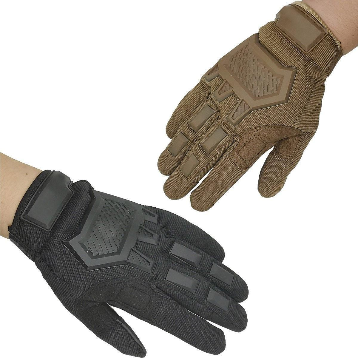 Tactical Full Finger Motorcycle Training Touchscreen Outdoor Sports Gloves - Khaki-XL V528-GLOVES-KHAKI-XL-294158
