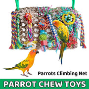 Parrot Gnawing Toys Woven Grass Nets Colourful Chewing Bird Cage Play V528-GNAWING-TOY-297684