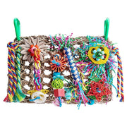 Parrot Gnawing Toys Woven Grass Nets Colourful Chewing Bird Cage Play V528-GNAWING-TOY-297684