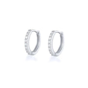 7sizes Hoop Earring Silver Zirconia Ear Huggie Hoop Cartilage Piercing Jewellery - Gold-10mm V528-GO-10-454538