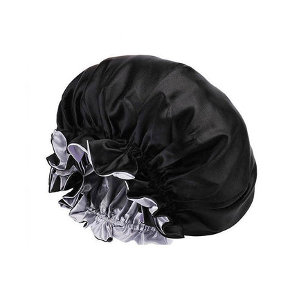 Womens Satin Sleep Cap Bonnet Elastic Wide Band Hair Sleeping Hat - Gold V528-GOCOLOUR-GOLD89558