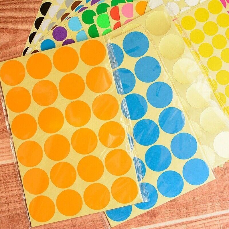 Gold Assorted Sizes Colour Sticker Dots Adhesive Round Labels Circular Spot Scrapbook - 100mm*2 Dots V528-GOLD-100MM-2DOTS60758