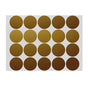 Gold Assorted Sizes Colour Sticker Dots Adhesive Round Labels Circular Spot Scrapbook - 13mm*132 Dots V528-GOLD-13MM-132DOTS58785