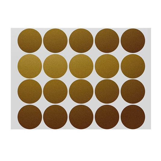 Gold Assorted Sizes Colour Sticker Dots Adhesive Round Labels Circular Spot Scrapbook - 25mm*40 Dots V528-GOLD25MM-40DOTS28147