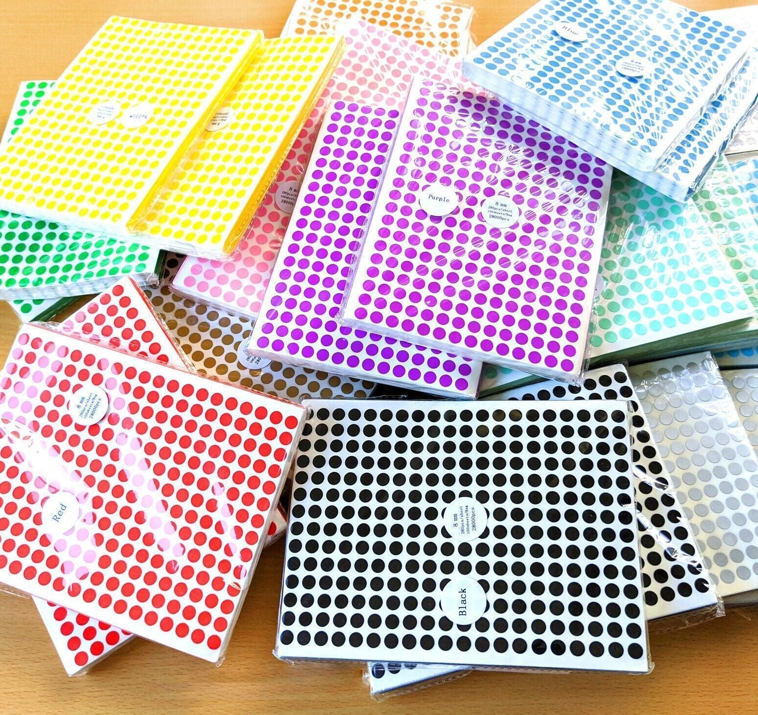 Gold Assorted Sizes Colour Sticker Dots Adhesive Round Labels Circular Spot Scrapbook - 25mm*40 Dots V528-GOLD25MM-40DOTS28147