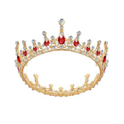 Vintage Princess Wedding Crown Hair Accessories Bridal Round Tiara Headpiece V528-GOLDEN-CROWN-572245