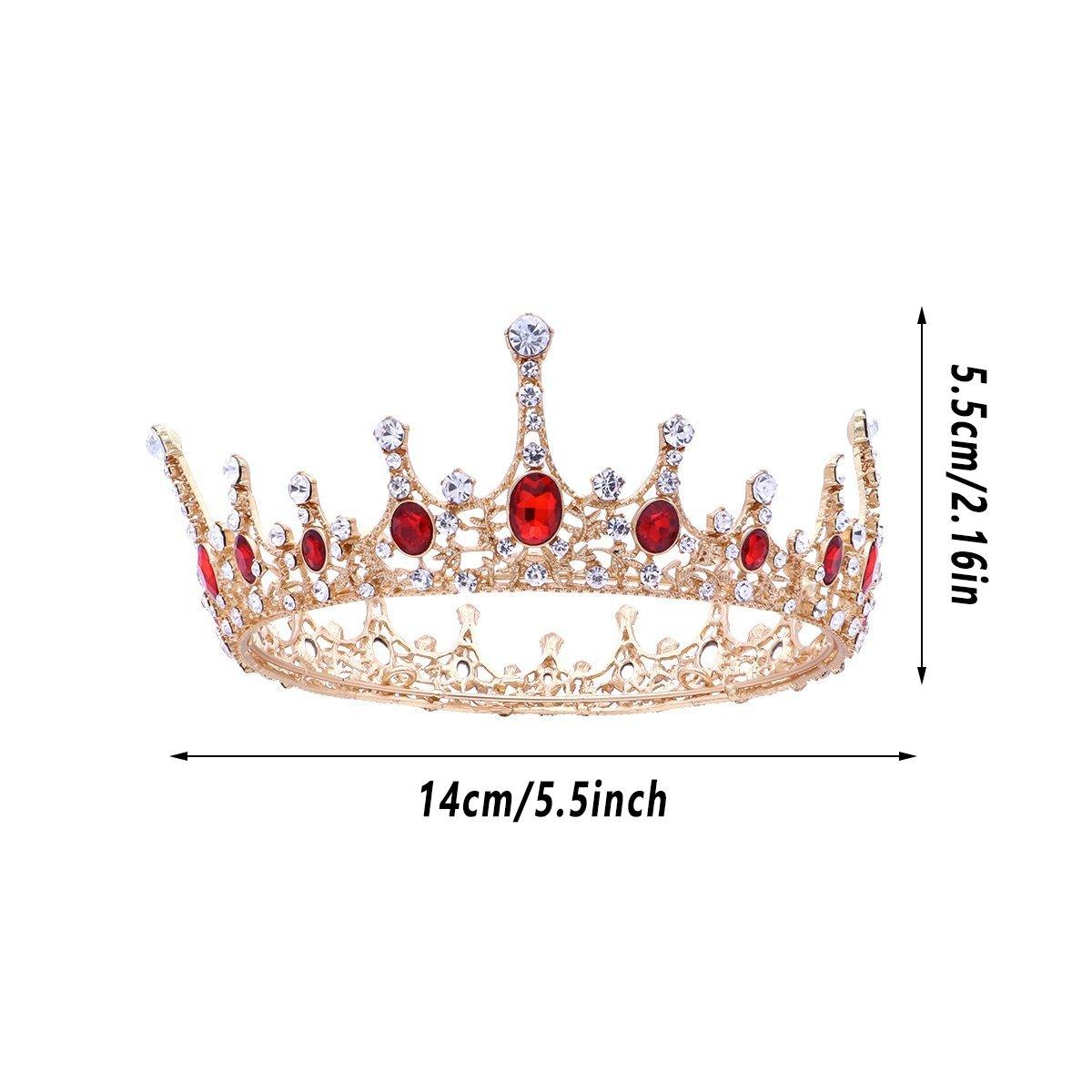 Vintage Princess Wedding Crown Hair Accessories Bridal Round Tiara Headpiece V528-GOLDEN-CROWN-572245