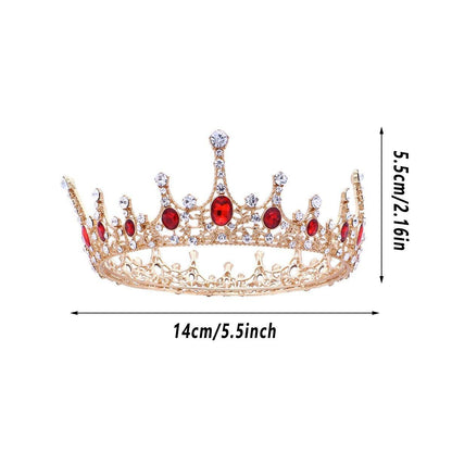 Vintage Princess Wedding Crown Hair Accessories Bridal Round Tiara Headpiece V528-GOLDEN-CROWN-572245