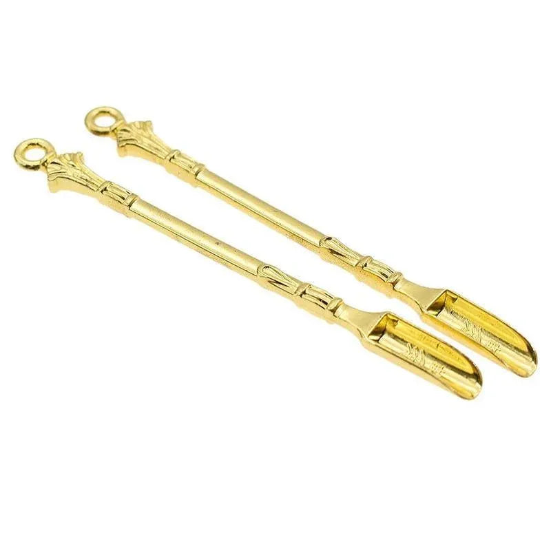 2PCS Gold Mini Scoop Spoon Metal Powder Spatula for Kitchen Craft or Resin Use V528-GOLDSPOON-2PCS-322691