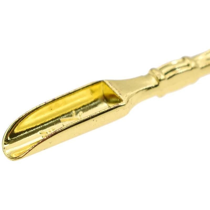 2PCS Gold Mini Scoop Spoon Metal Powder Spatula for Kitchen Craft or Resin Use V528-GOLDSPOON-2PCS-322691